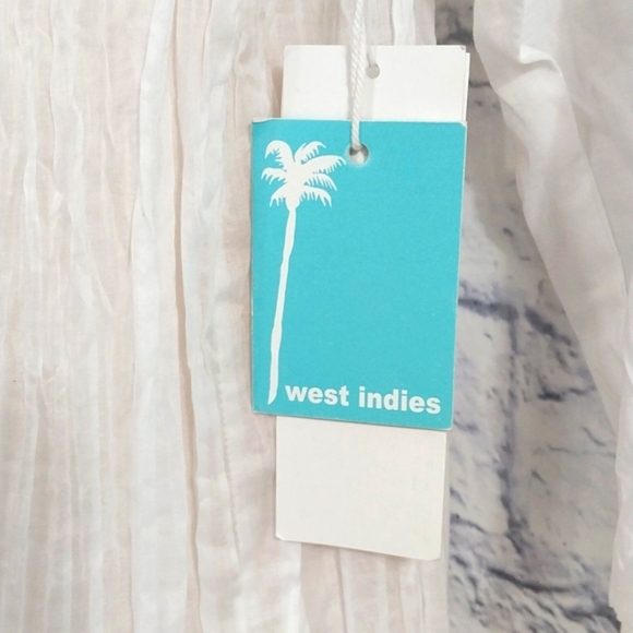 NWT West Indies Vacation Tunic Dress Crinkled Fabric Sz L - Picture 5 of 7